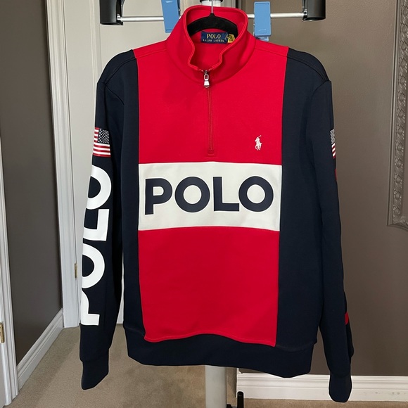 ✖️SOLD✖️ MEN’S Polo Half Zip Sweater - Picture 2 of 3